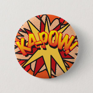 Stripboek Pop Art KA-POW! Ronde Button 5,7 Cm