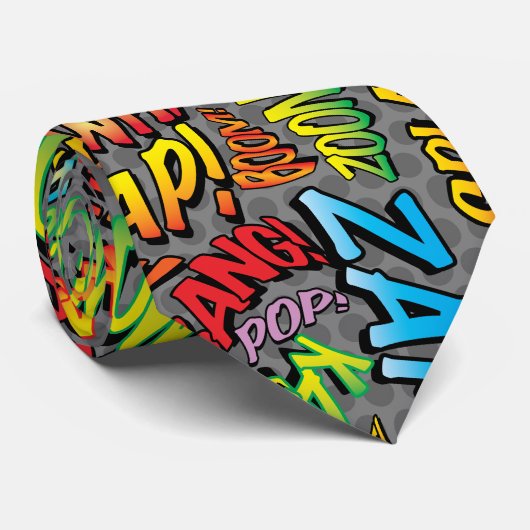 Stripboek Pop Art Klinkt als Superheld Stropdas (Opgerold)