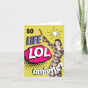 Stripboek Pop Art Retro Dame Grappig Bedankkaart