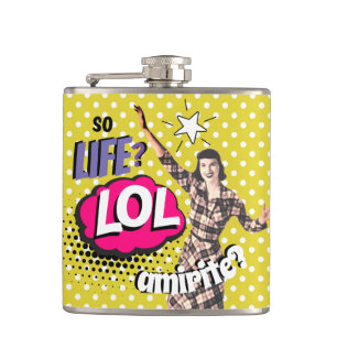Stripboek Pop Art Retro Dame Grappig Heupfles