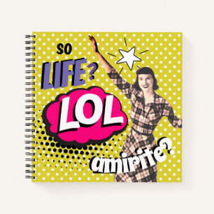 Stripboek Pop Art Retro Dame Grappig Notitieboek