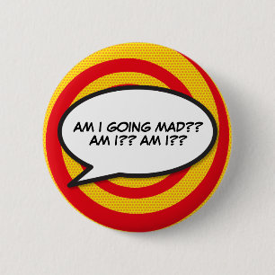 Stripboek Pop Art Spreekwolk Ronde Button 5,7 Cm