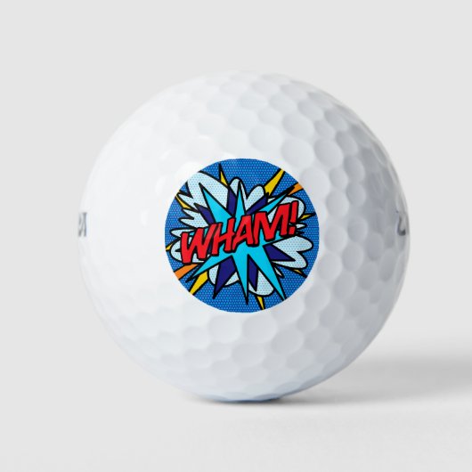 Stripboek Pop Art WHAM Superhero Golfballen (Voorkant)