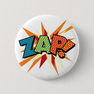 Stripboek Pop Art ZAP! Ronde Button 5,7 Cm