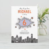 Stripboek Superheld Any Age Uitnodiging voor verja (Staand voorkant)