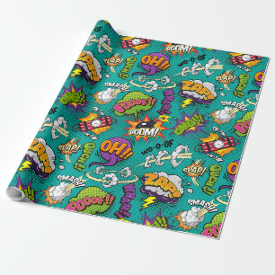 Stripboek thema cadeaupapier