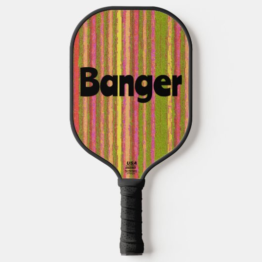 Stripe Banger Pickleball Paddle (Voorkant)
