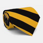 Stripe Black and Gold University Stropdas (Opgerold)