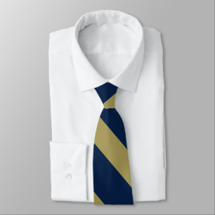 Stripe Blue and Gold University Stropdas
