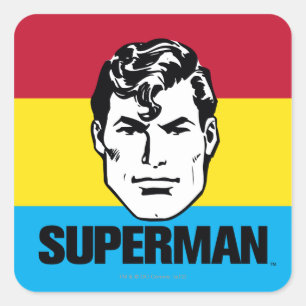 Stripe Boy - Superman Vierkante Sticker