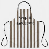 Stripe Brown alles over het afdrukscherm Houd het  Schort (Voorkant)