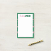 Stripe Custom Teacher Stationery Waardering Gift Post-it® Notes (Op bureau)