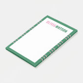 Stripe Custom Teacher Stationery Waardering Gift Post-it® Notes (Schuin)