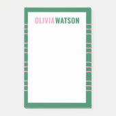 Stripe Custom Teacher Stationery Waardering Gift Post-it® Notes (Voorkant)