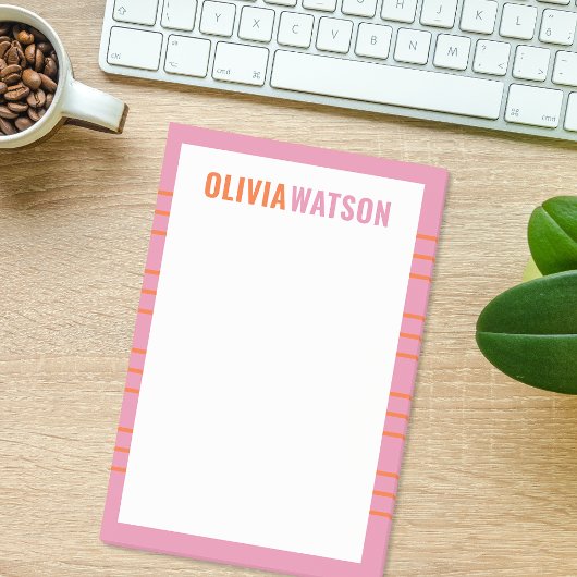 Stripe Custom Teacher Stationery Waardering Gift Post-it® Notes