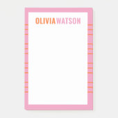 Stripe Custom Teacher Stationery Waardering Gift Post-it® Notes (Voorkant)