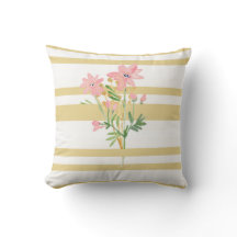 Stripe en Floral Pillow