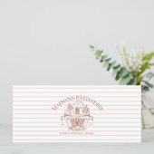 Stripe Floral Cupcake Bakery Shop Gift Certificate (Staand voorkant)