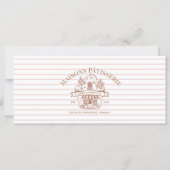 Stripe Floral Cupcake Bakery Shop Gift Certificate (Voorkant)