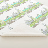 Stripe Lighthouse Sherpa Blanket Deken (3/4)