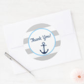 Stripe nautische anker gunst dank u Label Sticker (Envelop)
