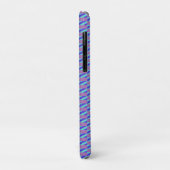 Stripe Paars en Blue Pattern Case-Mate iPhone Case (Achterkant/links)