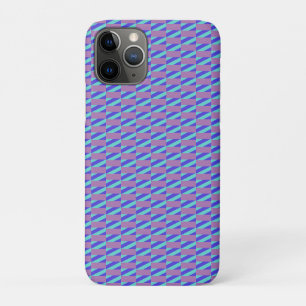 Stripe Paars en Blue Pattern iPhone 11 Pro Hoesje