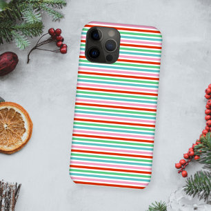 Stripe patroon Moderne kleurrijke kerstkaf iPhone 16 Pro Hoesje
