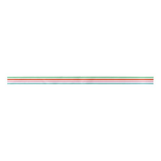 Stripe patroon | Moderne kleurrijke kerstkaf Lint (Voorkant)