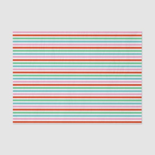 Stripe patroon | Moderne kleurrijke kerstkaf Tissuepapier (Voorkant)