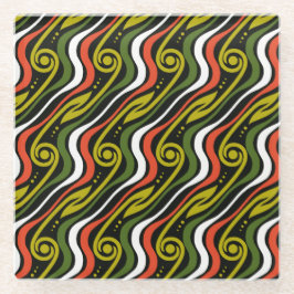 stripe pattern glazen onderzetter