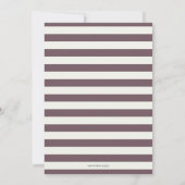 Stripe | prune | Cartes d'invitation pour une fête (Dos)
