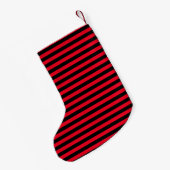 STRIPE Red Kerstmis stoppen GOLD DUBBELE SiDED Kleine Kerstsok (Achterkant (Hangend))