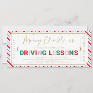 Stripe Rijlessen Kerstcadeaubon Card Kaart