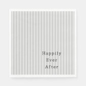 Stripe Shades van Grijs Bruiloft Servet (Voorkant)