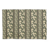 Stripe sierlijke bloemen stoffige fawn achtergrond kussensloop (Voorkant-Links)