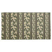 Stripe sierlijke bloemen stoffige fawn achtergrond kussensloop (Voorkant-Rechts)