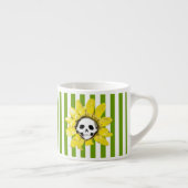 STRIPE Skull Sunflower Tiny Tea Cup Espresso Kop (Rechts)
