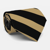 Stripe Stropdas van Black and Classic Gold Univers (Opgerold)