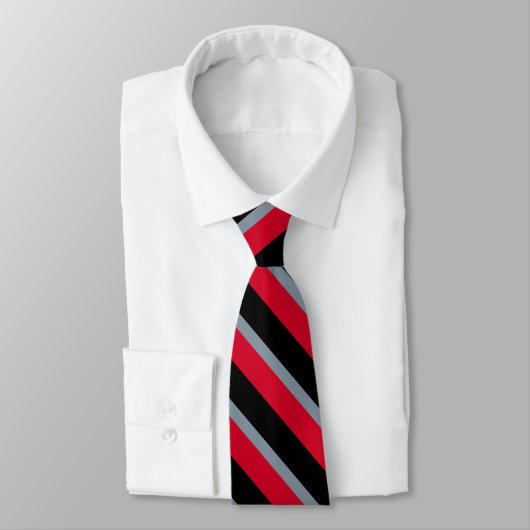 Stripe Stropdas van Black Grey en Red University (Gebonden)