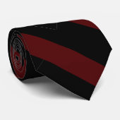 Stripe Stropdas van Garnet en Black University Str (Opgerold)