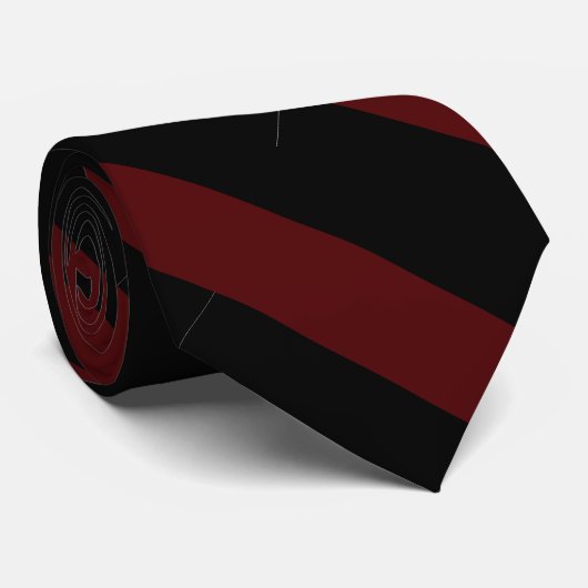 Stripe Stropdas van Garnet en Black University Str (Opgerold)