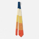 Striped 70s 80s Retro Stripes Patroon Stropdas (Achterkant)