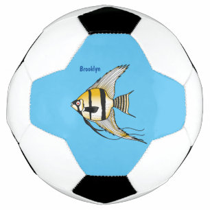 Striped angelfish cartoon