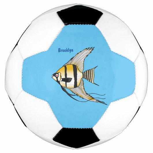Striped angelfish cartoon (Devant)