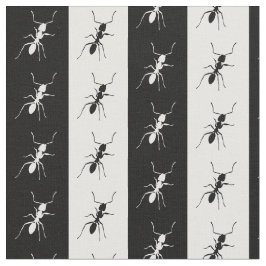 Striped Ants, Black and White Stof