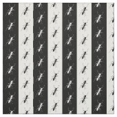 Striped Ants, Black and White Stof (Swatch)