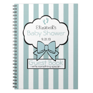 Striped Baby shower Guest Book- Notitieboek