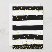 Striped Baby shower Moderne Waterverf Uitnodiging (Achterkant)