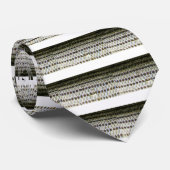 Striped Bass Fish Skin Print Stropdas (Opgerold)